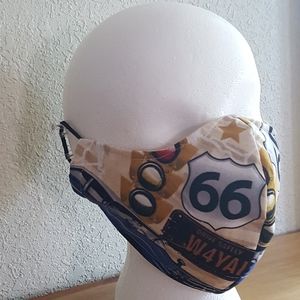 Route 66 Homemade Mask w/Filter Pocket